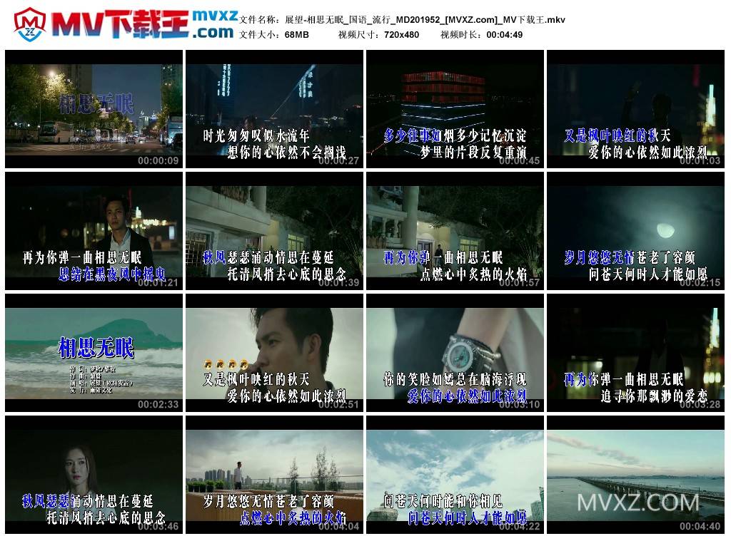 展望-相思无眠_国语_流行_MD201952